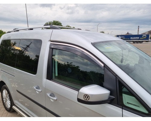 Вітровики з хромом (2 шт, Niken) для Volkswagen Caddy 2004-2010 - 61199-11