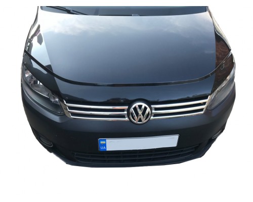 Накладки на решетку (2 шт, нерж) OmsaLine - Итальянская нержавейка для Volkswagen Caddy 2010-2015 - 52940-11
