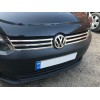 Накладки на решетку (2 шт, нерж) Carmos - Турецкая сталь для Volkswagen Caddy 2010-2015 - 52941-11