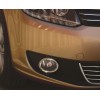 Накладки на противотуманки (2 шт, нерж) OmsaLine - Итальянская нержавейка для Volkswagen Caddy 2010-2015 - 52942-11