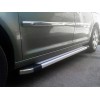 Боковые пороги Rainbow (2 шт., алюминий) Макси база для Volkswagen Caddy 2010-2015 - 52963-11