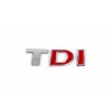Volkswagen Caddy 2010-2015 Надпись Tdi (косой шрифт) T - хром, DI - красная - 55103-11