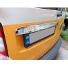 Накладка над номером (2 дверн, нерж) OmsaLine - Итальянская нержавейка для Volkswagen Caddy 2010-2015 - 52934-11