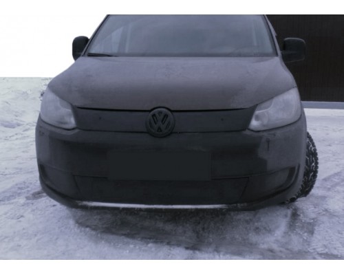 Зимняя накладка на решетку (верхняя) Глянцевая для Volkswagen Caddy 2010-2015 - 52964-11