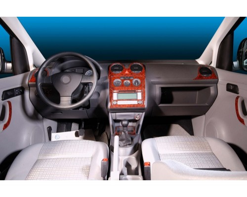 Накладки на панель Карбон для Volkswagen Caddy 2010-2015 - 52514-11