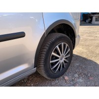Накладки на арки (черный мат) Длинная база (метал) для Volkswagen Caddy 2010-2015