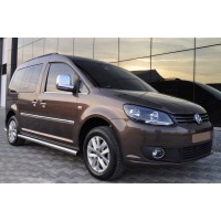 Бічні труби BB001 (2 шт, нерж) d60, Maxi база для Volkswagen Caddy 2010-2015