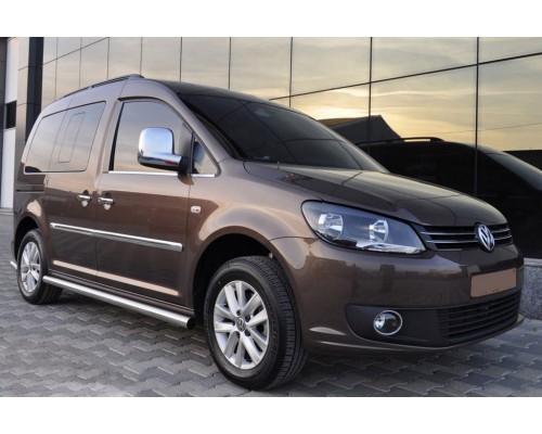 Бічні труби BB001 (2 шт, нерж) d60, Maxi база для Volkswagen Caddy 2010-2015 - 74606-11