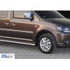Бічні труби BB001 (2 шт, нерж) d60, Maxi база для Volkswagen Caddy 2010-2015 - 74606-11