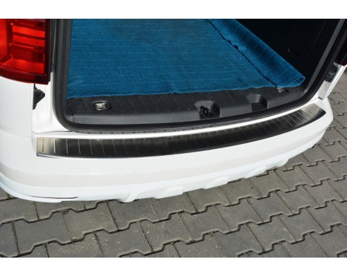 Накладки на задний бампер OmsaLine (нерж) для Volkswagen Caddy 2015+ - 65650-11