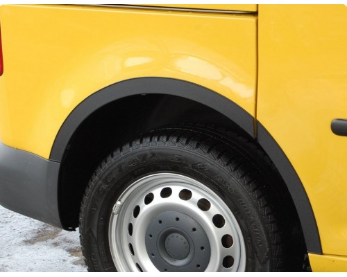Накладки на арки (черный мат) Короткая база, 1 боковая (ABS) для Volkswagen Caddy 2015+ - 72582-11