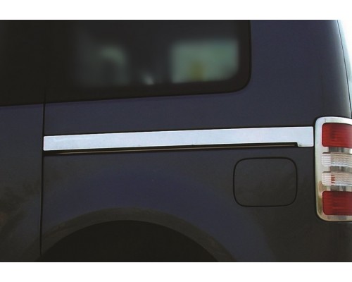 Молдинг под сдвижную дверь OmsaLine (2 шт, нерж.) для Volkswagen Caddy 2015+ - 61184-11