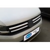 Накладки на решетку (2 шт, нерж) OmsaLine - Итальянская нержавейка для Volkswagen Caddy 2015+ - 63856-11
