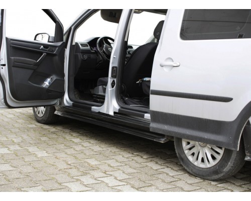 Накладки на дверные пороги EuroCap (2 шт, ABS) для Volkswagen Caddy 2015-2020