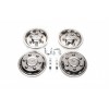 Колпаки из нержавейки Эксклюзив V3 (2 катковые, 4 шт) для Volkswagen Crafter 2006-2016 гг