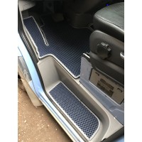 Полиуретановые коврики на пороги (3 шт, EVA, черные) для Volkswagen Crafter 2006-2017
