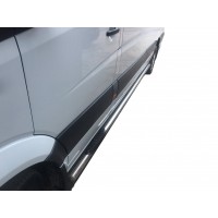 Бічні труби (2 шт, нерж) d70, середня база для Volkswagen Crafter 2006-2017