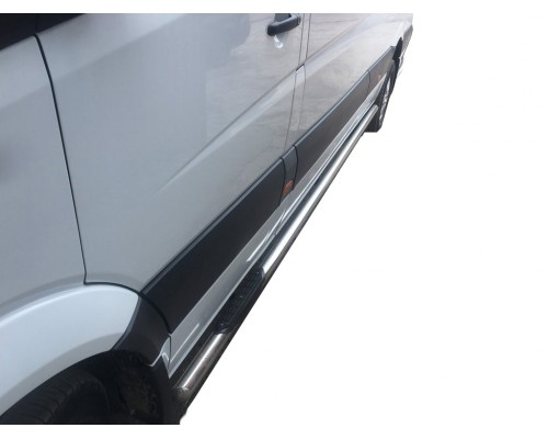 Бічні труби (2 шт, нерж) d70, середня база для Volkswagen Crafter 2006-2017 - 75564-11