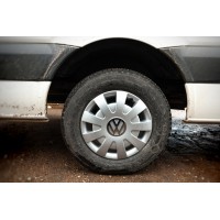 Колпаки серые ABS (1-катковый, 4 шт) для Volkswagen Crafter 2006-2016 гг