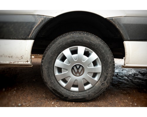 Колпаки серые ABS (1-катковый, 4 шт) для Volkswagen Crafter 2006-2016 гг