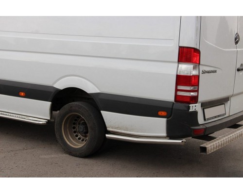 Бічні труби за заднім колесом (2 шт, нерж) ExtraLong, 70мм для Volkswagen Crafter 2006-2017