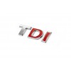 Надпись Tdi (косой шрифт) Красные DІ для Volkswagen Crafter 2006-2017