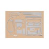 Накладки на панель (19 деталей) Титан для Volkswagen Crafter 2006-2017 - 52509-11