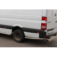 Боковые трубы за задним колесом (2 шт, нерж) Long, 60мм для Volkswagen Crafter 2017+