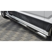 Volkswagen Crafter 2017+ Бічні труби (2 шт, нерж) d60, середня база