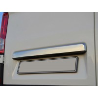 Планка над номером (без камеры, нерж) OmsaLine - Итальянская нержавейка для Volkswagen Crafter 2016- гг