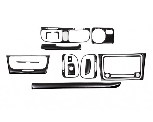 Накладки на панель (основной) Черный цвет для Volkswagen Golf 6 - 76674-11