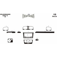 Накладки на панель (основной) Черный цвет для Volkswagen Golf 6
