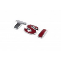 Надпись TSI (прямой шрифт) T - хром, SI - красная для Volkswagen Golf 6