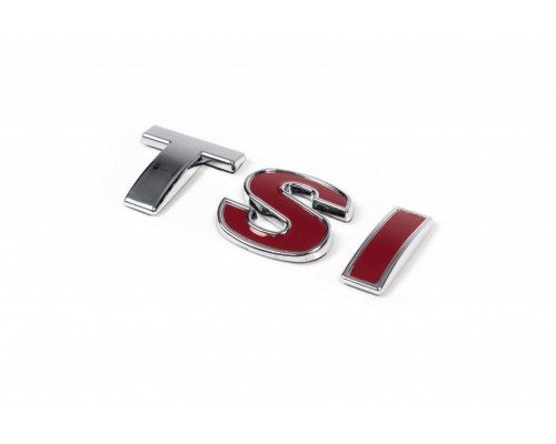 Напис TSI (прямий шрифт) T - хром, SI - червоний для Volkswagen Golf 6 - 55125-11