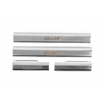Накладки на внутренние пороги Carmos (4 шт, нерж) для Volkswagen Golf 6