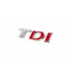 Напис TDI (косий шрифт) TD - хром, I - червоний для Volkswagen Golf 6 - 79207-11