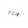 Напис TDI (косий шрифт) TD - хром, I - червоний для Volkswagen Golf 6 - 79207-11