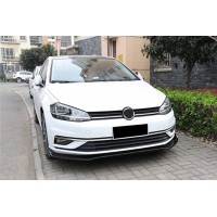 Накладка на передний бампер ЛИП (2017-2020, ABS-пластик) для Volkswagen Golf 7
