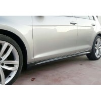 Боковые пороги DPT V-8 (черный глянец) для Volkswagen Golf 7/E-Golf