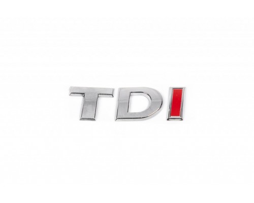 Напис Tdi (косий шрифт) TD - хром, I - червоний для Volkswagen Golf 7 - 79209-11