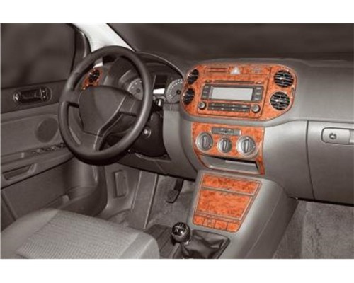 Накладки на панель Карбон для Volkswagen Golf Plus