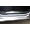 Накладки на внутренюю часть порога (нерж) 2 шт, (с надписью), OmsaLine - Итальянская нержавейка для Volkswagen Jetta 2006-2011 - 60974-11