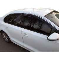 Вітровики з хром смужкою (4 шт, Niken) для Volkswagen Jetta 2011-2018