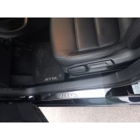 Накладки на пороги Carmos V2 (4 шт, нерж) для Volkswagen Jetta 2011-2018
