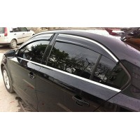 Ветровики с хромом (4 шт, Sunplex Chrome) для Volkswagen Jetta 2011-2018 гг.
