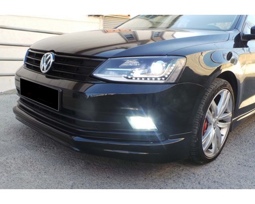 Передняя Lip накладка DPT V-1 (черный глянец) для Volkswagen Jetta 2011-2018 гг