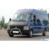 Кенгурятник WT003 (нерж) 60мм, з написом для Volkswagen LT 1998+ - 52884-11