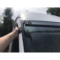 Козырек на лобовое стекло (черный глянец, 5мм) для Volkswagen LT 1998+