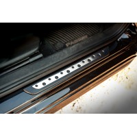 Накладки на пороги (Dotline, 4 шт, нерж) для Volkswagen Passat B6 2006-2012 гг