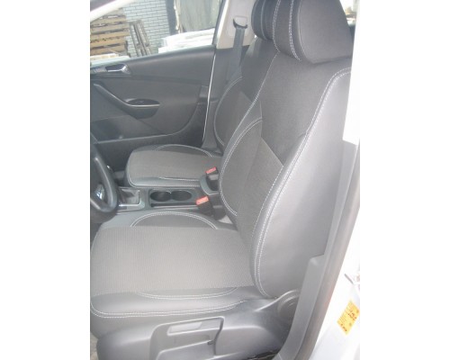 Авточохли (шкірзам-2022 тканина, Premium) для Volkswagen Passat B6 2006-2012 - 79059-11